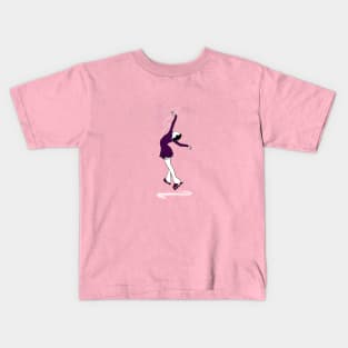 Figure Skater Illustration Kids T-Shirt